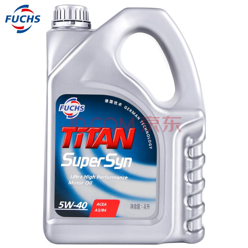 泰坦超級全合成機(jī)油 5W-40 API SN級 ACEA A3/B4 4L裝 